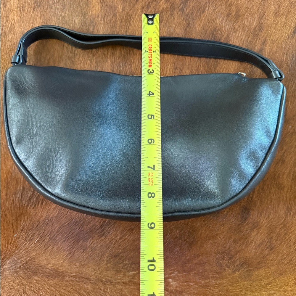 Massimo Dutti Dark Brown Leather Shoulder Bag - Picture 2 of 7